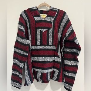 NEW Baja pullover multi color - red black and white.